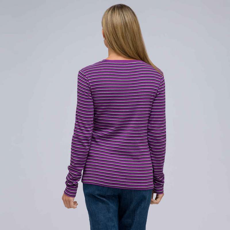 Long Sleeve Crew Neck Top, , large
