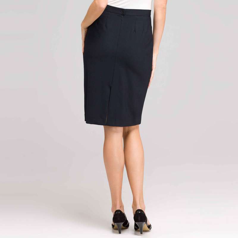 Washable Wool Classic Straight Skirt , , large